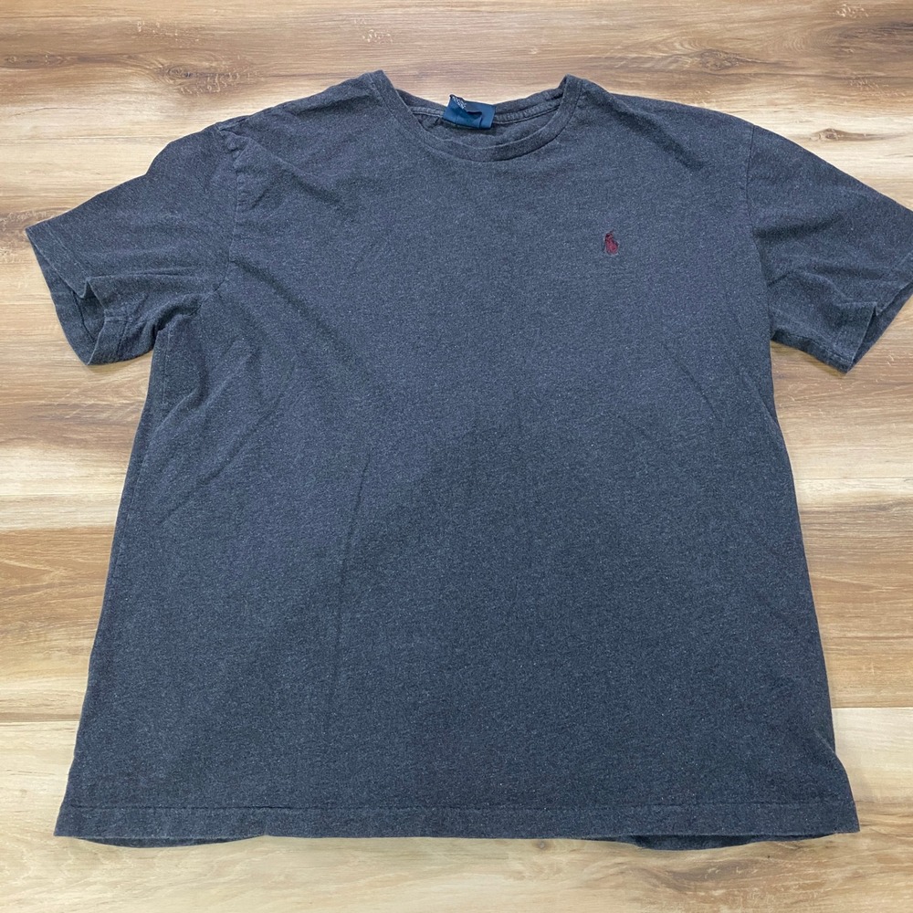 Polo Ralph Lauren T-Shirt Size L Classic Pony Logo Cotton Crew Neck Gray Heather